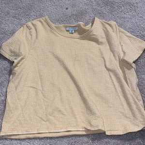 Yellow checkered crop top